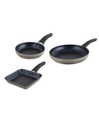 Light Grey Frying Pan 3 Piece Set