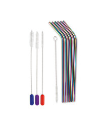 Iridescent Straws & Cleaner Set