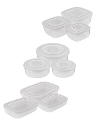 Grey Food Tubs 9 Pack