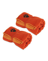 Orange Pet Towel 2 Pack