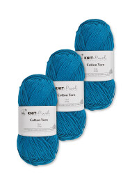 Cotton Teal Natural Yarn 3 Pack