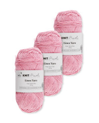 Linen Pink Natural Yarn 3 Pack