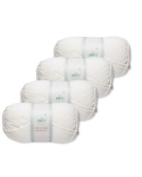 Brilliant White Chunky Yarn 4 Pack