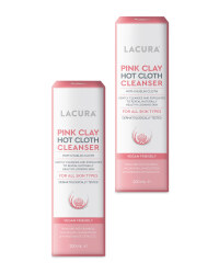 Pink Clay Hot Cloth Cleanser 2 Pack