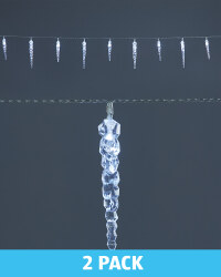 White Icicle Battery Lights 2 Pack