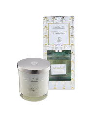 White Candle And Reed Diffuser Set
