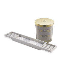 Grey Knox Tray with Candle