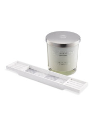 White Knox Tray with Candle
