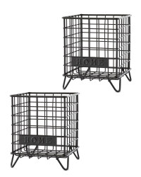 Black Home Mini Wire Storage 2 Pack