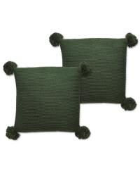 Emerald Knit Cushion Pom - 2 Pack