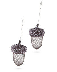 Acorn Bird Feeder Grey 2 Pack