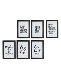 Good Vibes/Motivational Print 6 Pack