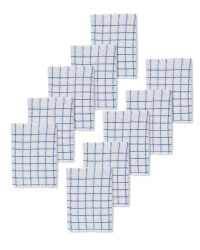 Terry Tea Towels 10Pk - Blue