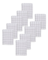 Terry Tea Towels 10Pk - Dark Grey