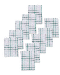 Terry Tea Towels 10Pk - Green