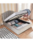 Grey King Size Scalloped Ottoman Bed