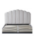 Grey Double Scalloped Ottoman Bed