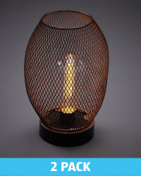 Rose Gold Mesh Lantern 2 Pack