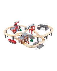 Little Town Wooden Railway Set