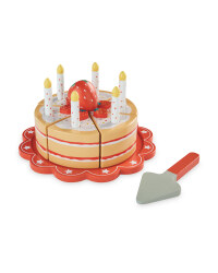 Wooden Sponge Birthday Cake