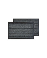 Grey Striped Utility Mats Twin Pack