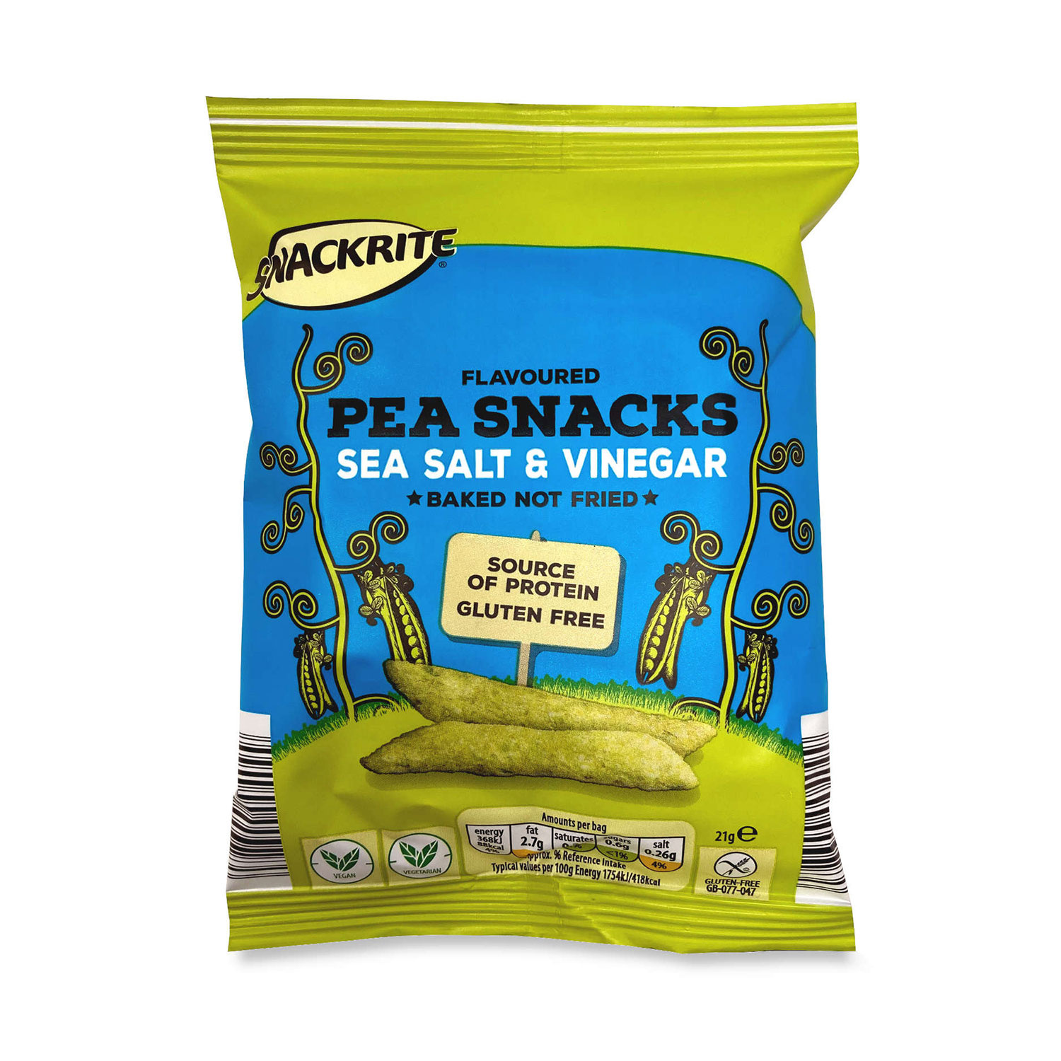 Flavoured Pea Snacks Salt & Vinegar