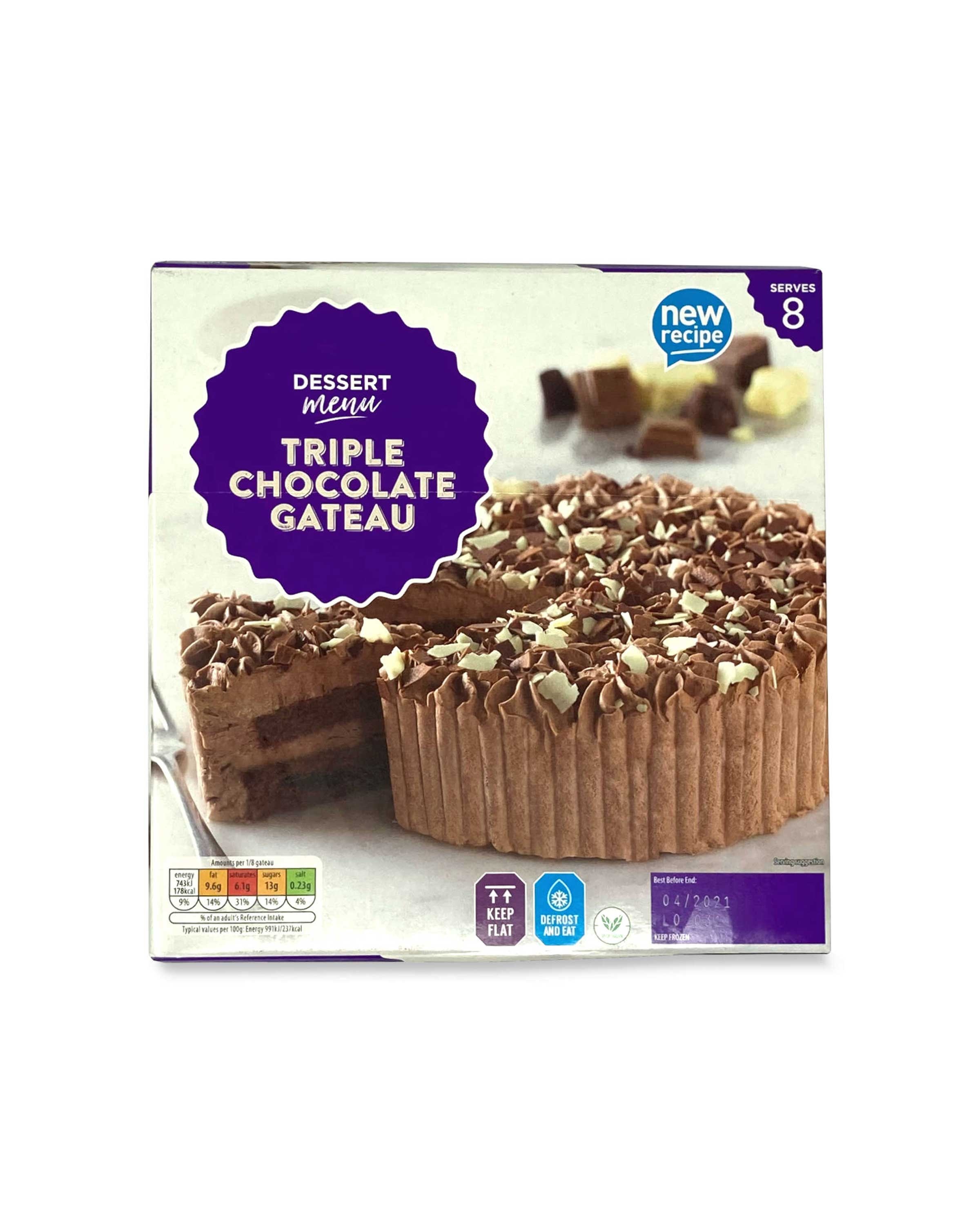 Triple Chocolate Gateau Aldi Uk