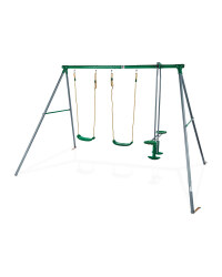 Plum Double Swing Set with Glider