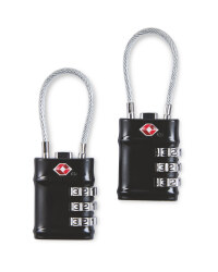Digital Luggage TSA Lock 2 Pack - Black