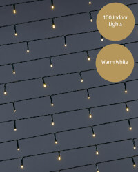 100 Warm White Battery Lights