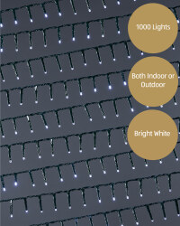 1000 White LED Lights