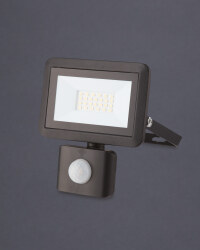 10W LED Floodlight with PIR - Black
