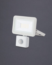 10W LED Floodlight with PIR - White