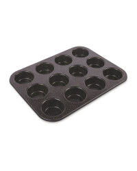12 Cup Muffin Tray - Black