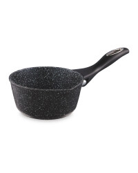 14cm Marble Effect Milk Pan - Black