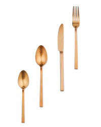 16 Piece Premium Cutlery Set - Copper