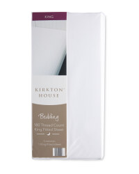 Kirkton House King Fitted Sheet - White