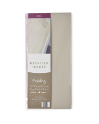 180 Thread Count King Fitted Sheet - Taupe