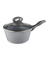18cm Marble Effect Saucepan - Grey