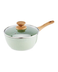 18cm Ceramic Saucepan With Lid - Sage