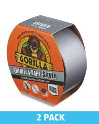2 Pack Gorilla Silver Duct Tape