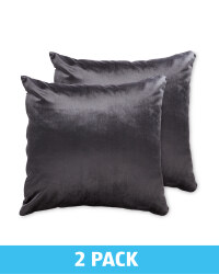 Dark Grey Velvet Cushion 2 Pack