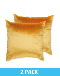 Ochre Velvet Cushion 2 Pack