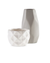 Kirkton House Vase 2 Pack - Grey/White