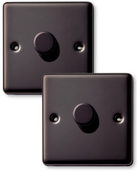 2 x 1g Dimmer Switch - Black Nickel