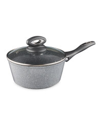 20cm Marble Effect Saucepan - Grey