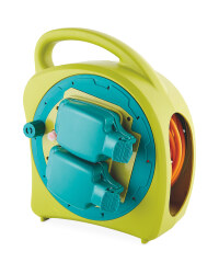 20m Weatherproof Cable Reel - Lime Green