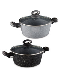 24cm Marble Effect Stock Pot
