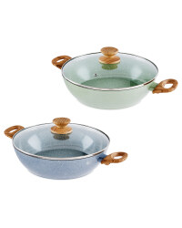 28cm Ceramic Wok With Lid