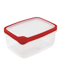 2L Rectangle Container - Red